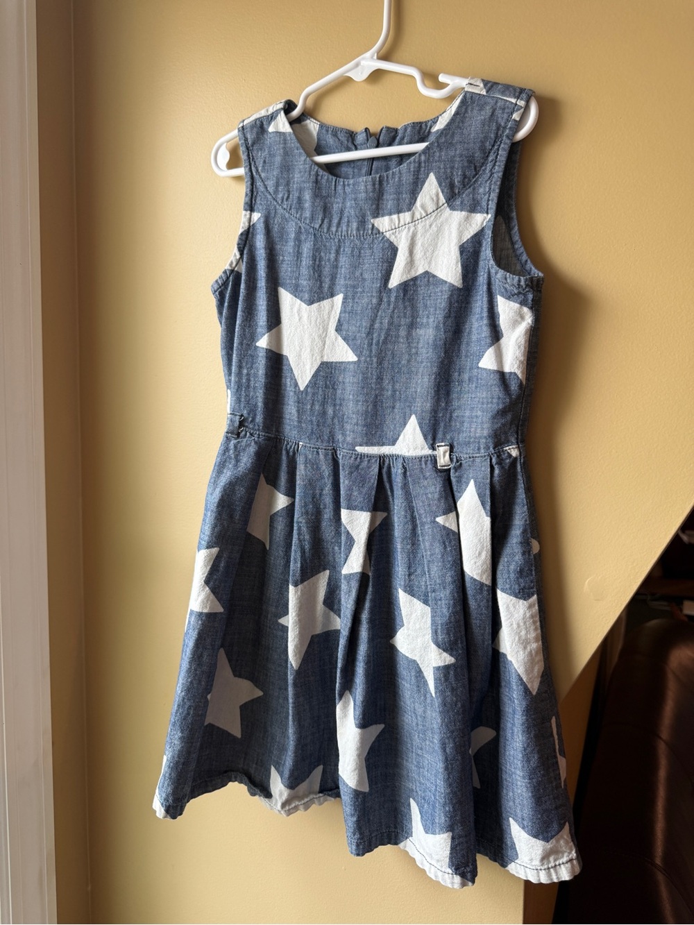Gymboree Star Print Chambray Dress Size 7